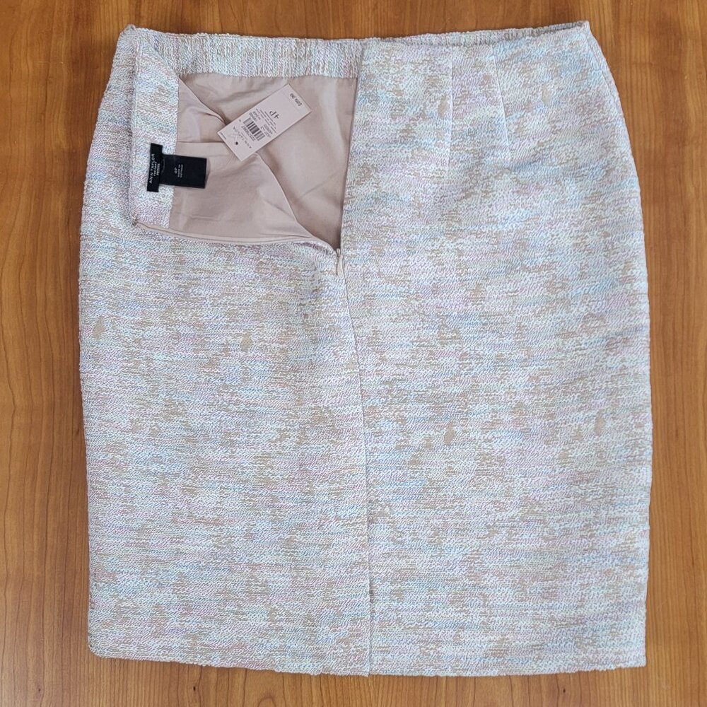 NWT Ann Taylor Factory Multicolor Pastel Textured Pencil Skirt - 4P - Picture 3 of 9